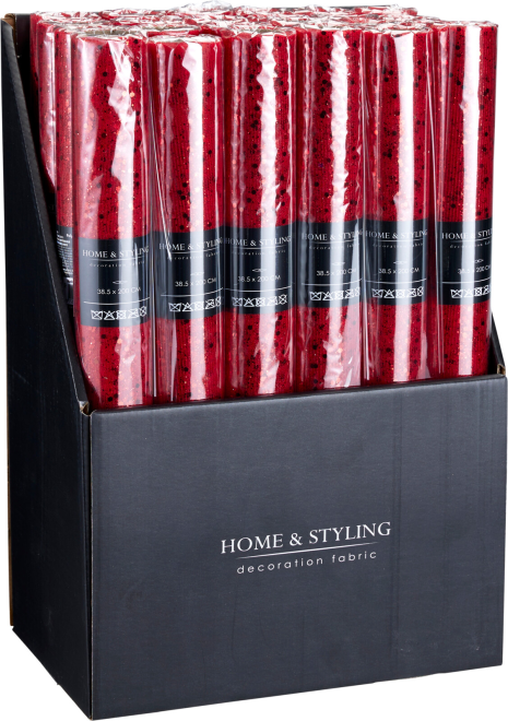 Decostof 38x200cm - Rood